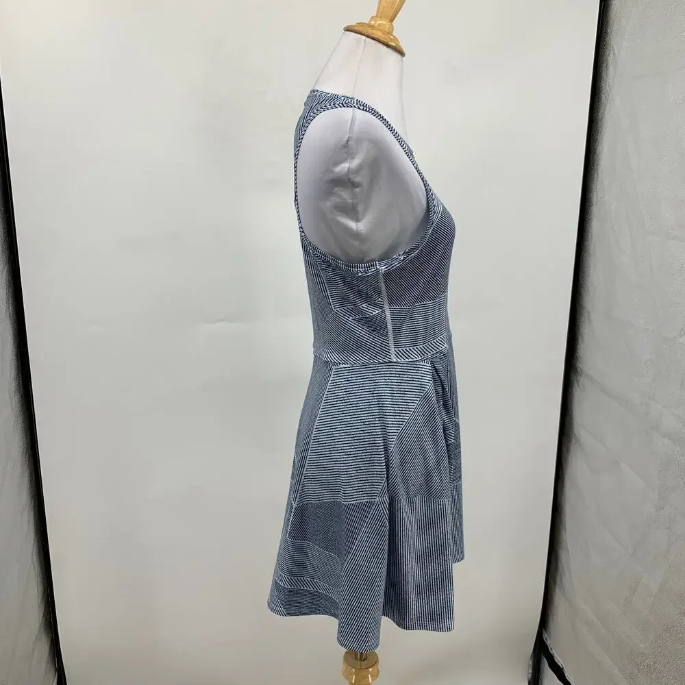 Nike Dress Womens S Small Gray Navy Court Dri Fit Advantage Cutout Back Tennis